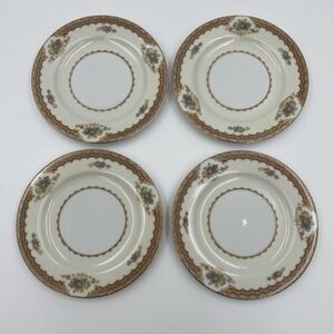 Aladdin Fine China Roberta Bread Butter Plates Set of 4 Occupied Japan Floral 6"